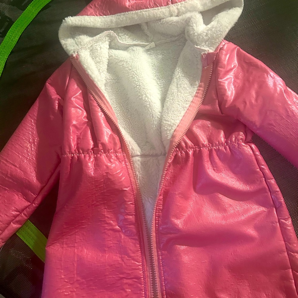 SHEIN  Fleece Hooded Jacket .